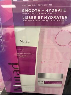 Murad Hydro-Dynamic Moisture & AHA/BHA Cleanser Set - Pink & White